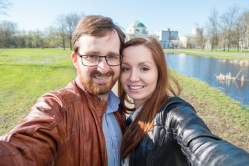 Couple doing selfie