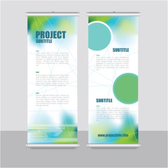 Roll up banner template- presentation design, abstract design