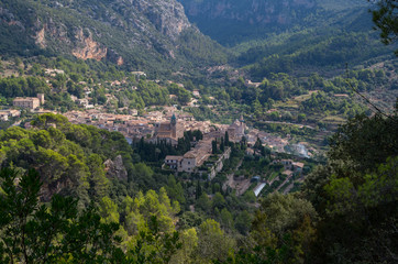Fototapeta na wymiar Panoramic view of Valdemossa in Mallorca, Spain