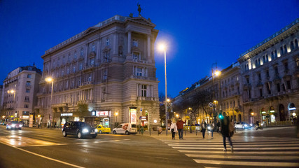 Fototapeta premium Cityscape in The Rainy Day at Hungary