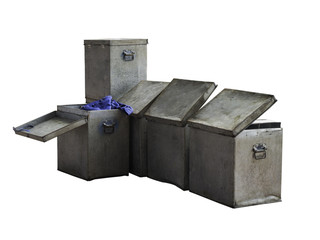 aluminium bax storage, clipping path