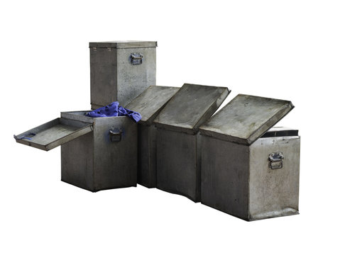aluminium bax storage, clipping path