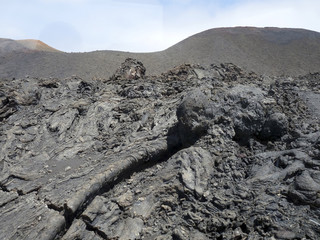 Parque nacional de Timanfaya en los municipios de Yaiza y Tinajo de la isla de Lanzarote, Islas...