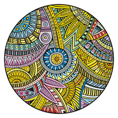 Vector ethnic circle background.