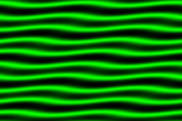 Illustration of green and black horizontal waves
