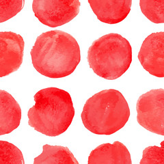 abstract seamless background of red watercolor circles