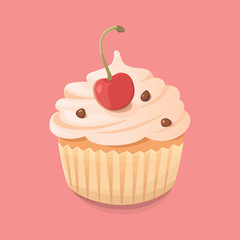 Muffin icon Vector illustration in cartoon style