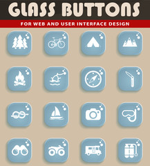 Active recreation icon set