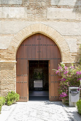 Fototapeta na wymiar Door Detail of Alhambra in Granada Spain