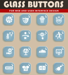 basketball icon set