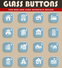 Buildings icons set