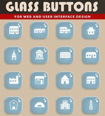 Buildings icons set