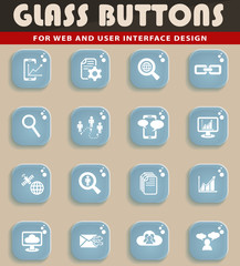 data analytic and social network icon set