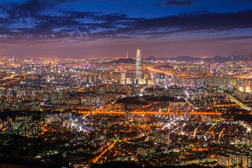 Korea,Seoul City Skyline , South Korea
