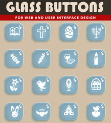 Fototapeta premium easter icon set