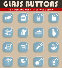 Food and kitchen simply icons