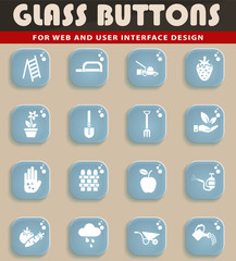 gardening icon set