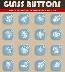 globes icon set