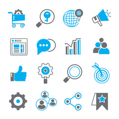 web and internet marketing icons