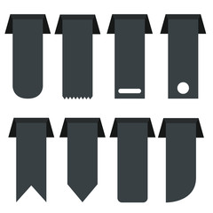 black label banners, black ribbons