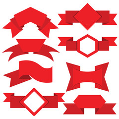 red ribbons, red labels