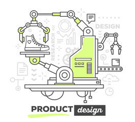 Vector illustration of creative professional mechanism to make s