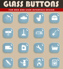 Plumbing service simply icons