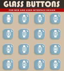 smart watch icon set