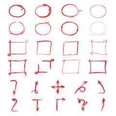 highlight circles, arrows, frames