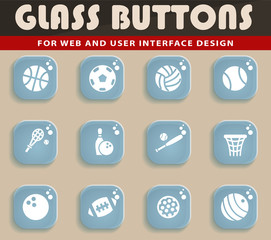 sport balls icon set