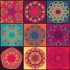 Seamless pattern. Vintage decorative elements.