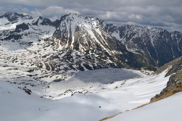 Wielki Staw Polski zimą, Dolina Pięciu Stawów Polskich, Tatry © Marta