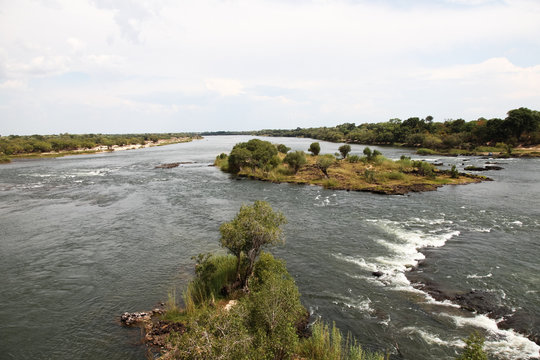 Victoria waterfall and Zambezi river
