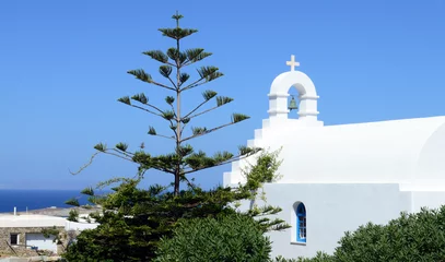 Fototapeten Santorini Old church in Mykonos Island  © Balint Radu