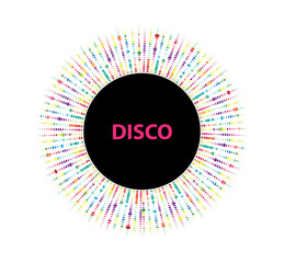 Geomrtric disco lights circle abstract square background