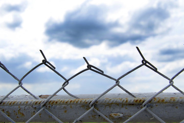 metal grille on the fence