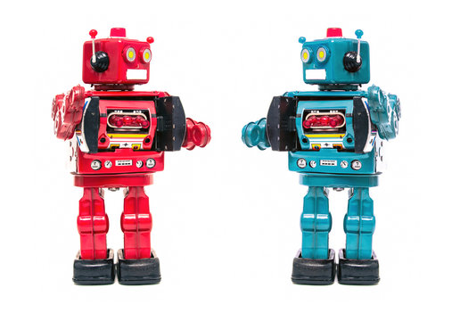 two robots meet