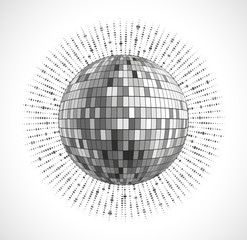 silver disco lights circle abstract background