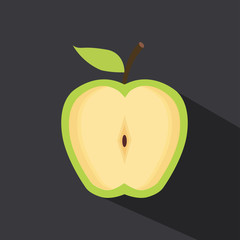 Red apple - vector illustration