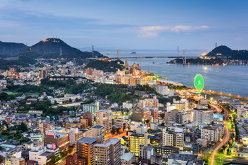 Fototapeta premium Shimonoseki Japan Skyline