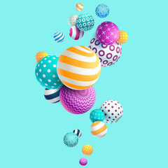 Multicolored decorative balls. Abstract vector illustration.