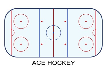 Ice Hockey Rink isolated on white background