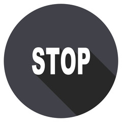  vector icon, circle flat design internet button, web and mobile app illustration