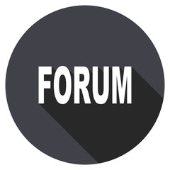  vector icon, circle flat design internet button, web and mobile app illustration