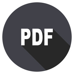  vector icon, circle flat design internet button, web and mobile app illustration