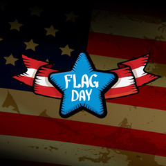 Happy flag day vector background.