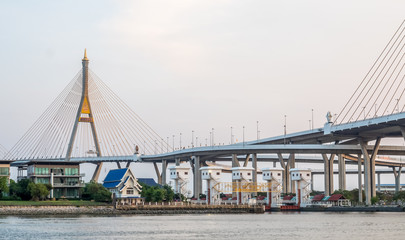 Fototapeta na wymiar Bhumiphol bridge in Bangkok