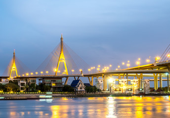 Bhumiphol bridge in Bangkok