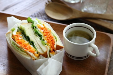 Homemade vegetable sandwiches