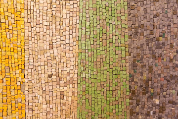 Colorful mosaic texture on the wall